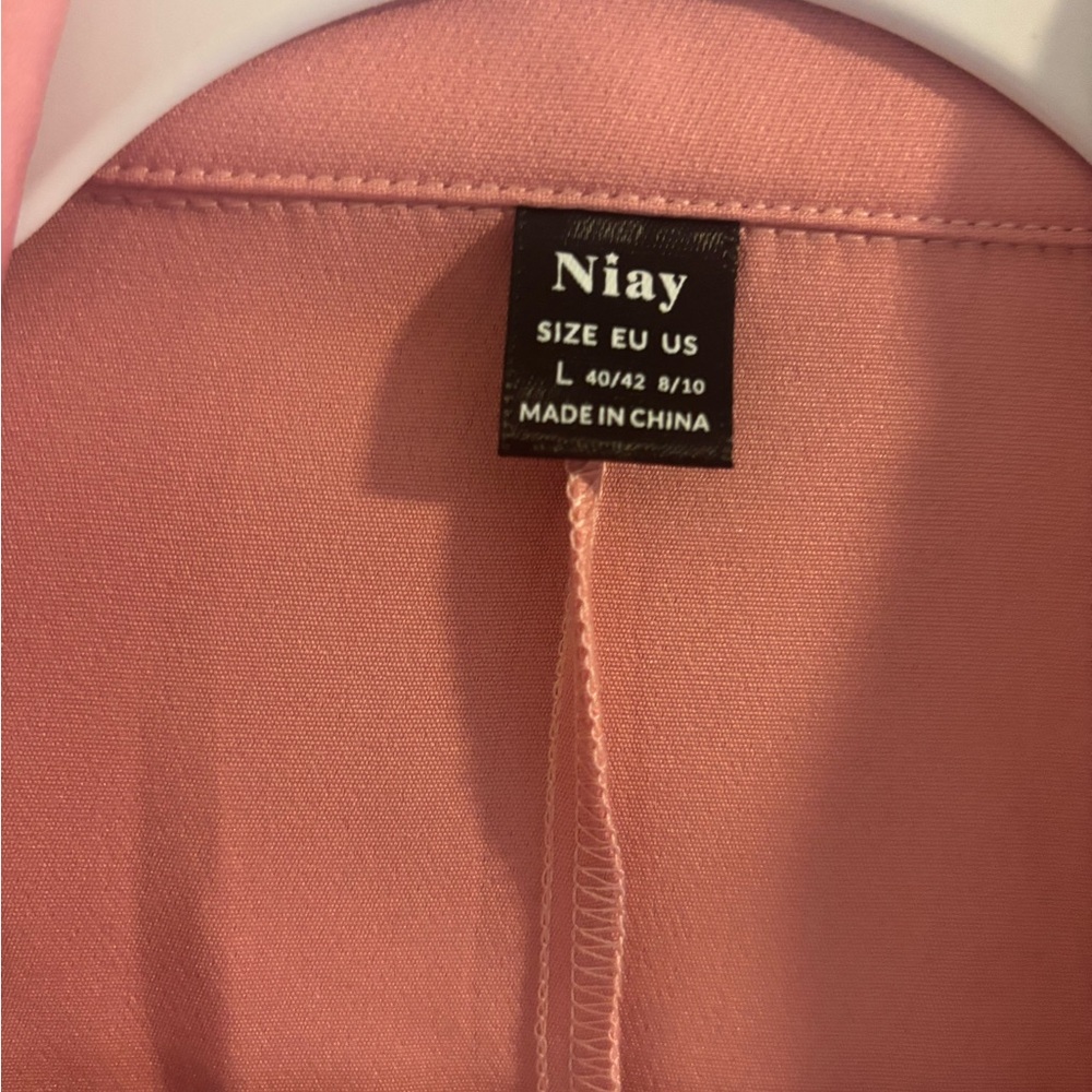 SHEIN Pink Double-Breasted Blazer with Gold Buttons - Picture 5 of 5